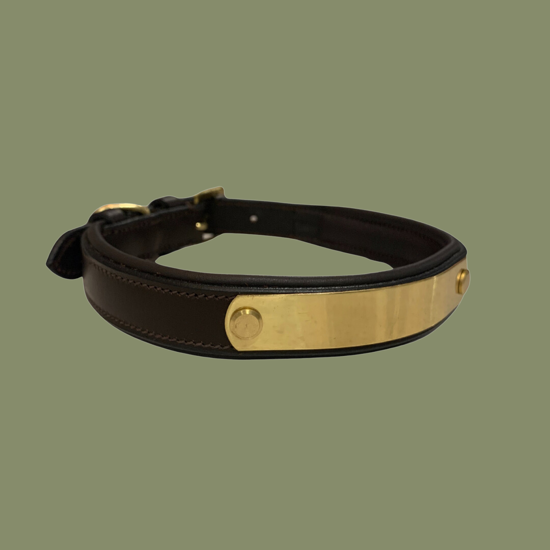 Leather Collar - Havana Brown