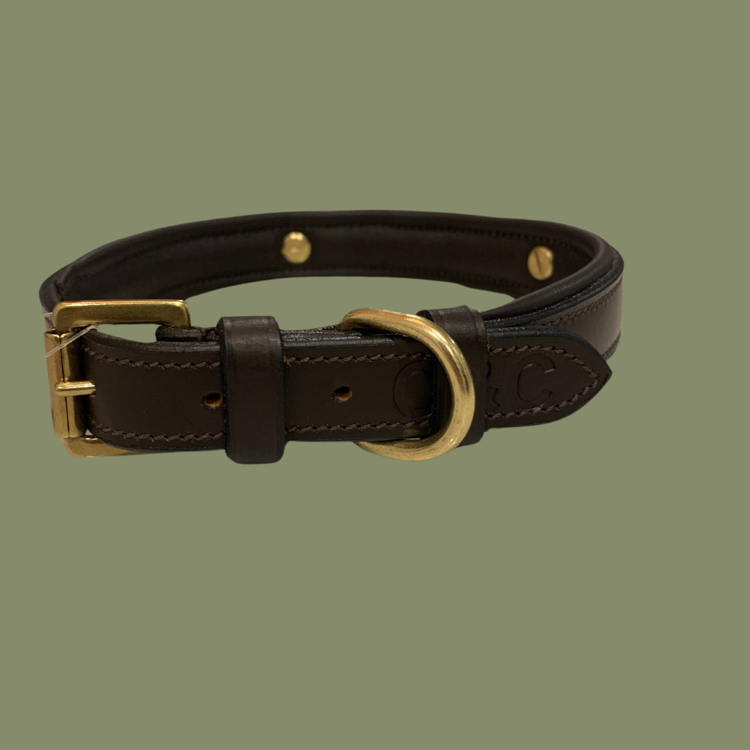 Leather Collar - Havana Brown